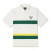 Polo à logo color block, tailles asiatiques « Blanc Vert »