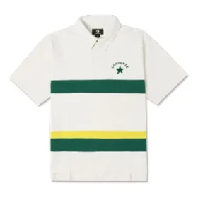 Polo à logo color block, tailles asiatiques « Blanc Vert »
