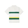 Polo à logo color block, tailles asiatiques « Blanc Vert »