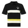 Polo à logo color block, tailles asiatiques « Noir Blanc »