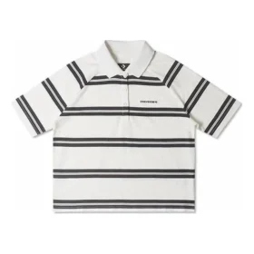 Polo à manches courtes Marquis – Tailles asiatiques « Blanc Noir »