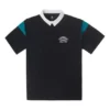 Polo rétro, tailles asiatiques « Noir »