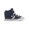 Pro Blaze Strap High « Cuir et tricot chiné – Bleu lac »