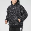 Pull à capuche pour homme Converse Athleisure Casual Sports Splash Ink Printing, doublé polaire, imprimé intégral