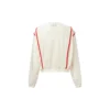 Pull à col rond avec surpiqûres contrastées, série
