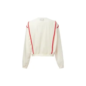 Pull à col rond avec surpiqûres contrastées, série