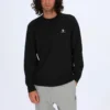 Pull à col rond Converse pour homme, style décontracté et sportif, noir foncé
