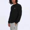 Pull à col rond Converse pour homme, style décontracté et sportif, noir foncé