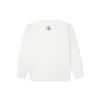 Pull à col rond doublé polaire avec poche poitrine Converse New Year Series pour homme, blanc laiteux