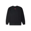 Pull à col rond doublé polaire avec poche poitrine Converse New Year Series pour homme, noir foncé