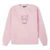 Pull à col rond en daim brodé Converse x POKEMON Crossover Cartoon, rose