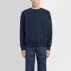 Pull à col rond en tricot sport uni Converse x Kim Jones pour homme, bleu marine