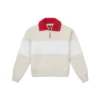 Pull à col rond et demi-zip YOTD, tailles asiatiques « Beige »