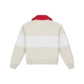 Pull à col rond et demi-zip YOTD, tailles asiatiques « Beige »