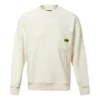 Pull à col rond et manches longues pour homme, blanc