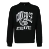 Pull à col rond pour homme Converse avec logo alphabétique imprimé, noir
