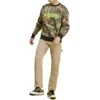 Pull à col rond pour homme Converse à imprimé rétro et logo, motif camouflage
