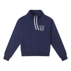 Pull à col roulé et cordon de serrage, tailles asiatiques « Bleu marine »