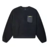 Pull court ample, tailles asiatiques « Noir »