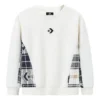 Pull décontracté à col rond, tailles asiatiques « Blanc Noir »