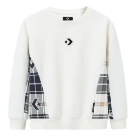 Pull décontracté à col rond, tailles asiatiques « Blanc Noir »