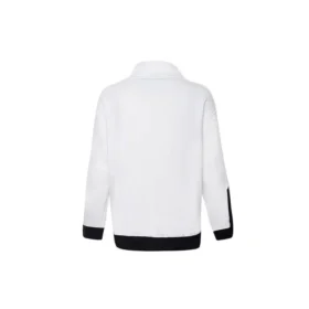 Pull de sport à col montant et logo Converse pour homme, couleurs contrastées, blanc