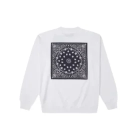 Pull de sport à col rond en tricot avec logo Converse Cashew pour homme, blanc