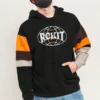 Pull-over Converse x Rokit pour homme, empiècements contrastés, noir