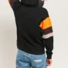 Pull-over Converse x Rokit pour homme, empiècements contrastés, noir
