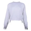 Pull respirant à rayures blanc