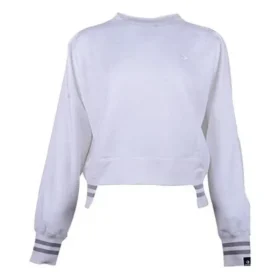 Pull respirant à rayures blanc