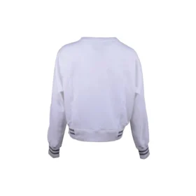 Pull respirant à rayures blanc