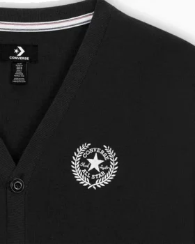 Retro Cardigan Tailles asiatiques « Noir »