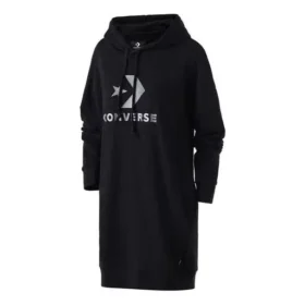 Robe en molleton à chevrons « Star » – Tailles asiatiques « Noir »