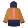 Robe-sweat à capuche convertible, tailles asiatiques « Navy Tan »