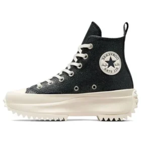 Run Star Hike Leather High Top « Sparkly Black »