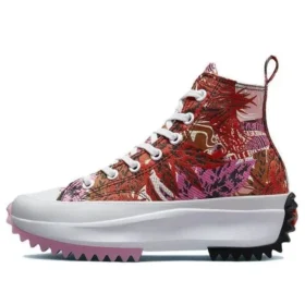 Run Star Hike Platform Tropical Florals High Tops « Mantra Orange »