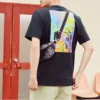 Sac à bandoulière imprimé « Noir Gris »