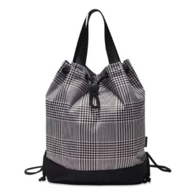 Sac seau à carreaux « Grey » Sac seau à carreaux « Grey »