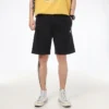 Short à chevrons et étoiles brodés FT, tailles asiatiques « Noir »
