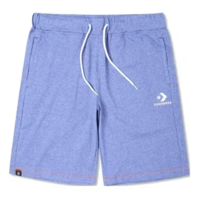Short à cordon de serrage brodé, tailles asiatiques « Washed Indigo »