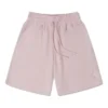 Short à cordon de serrage et motif floral brodé, tailles asiatiques « Pink »
