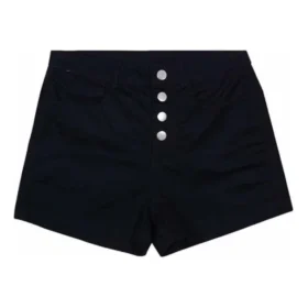 Short de sport taille haute, tailles asiatiques « Noir »