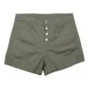 Short de sport taille haute Tailles asiatiques « Olive Green »
