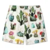 Short de vacances à imprimé végétal, tailles asiatiques « Desert Sand Cactus Multi »