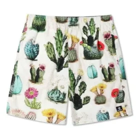 Short de vacances à imprimé végétal, tailles asiatiques « Desert Sand Cactus Multi »
