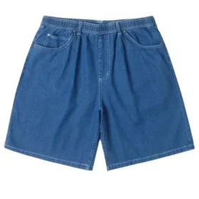 Short en denim ample 9 pouces, taille asiatique « Lt Stone Wash »