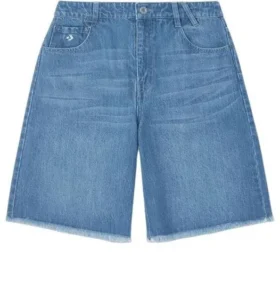 Short en denim, tailles asiatiques « Light Blue Wash »