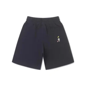 Short en tricot mi-long Logo, tailles asiatiques « Noir »