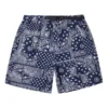 Short à motif cachemire, tailles asiatiques « Bleu marine »